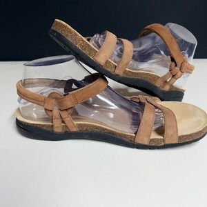 Teva Ventura Cork 2 Brown Leather Strappy Sandals Womens 11 6389 Hiking Outdoor